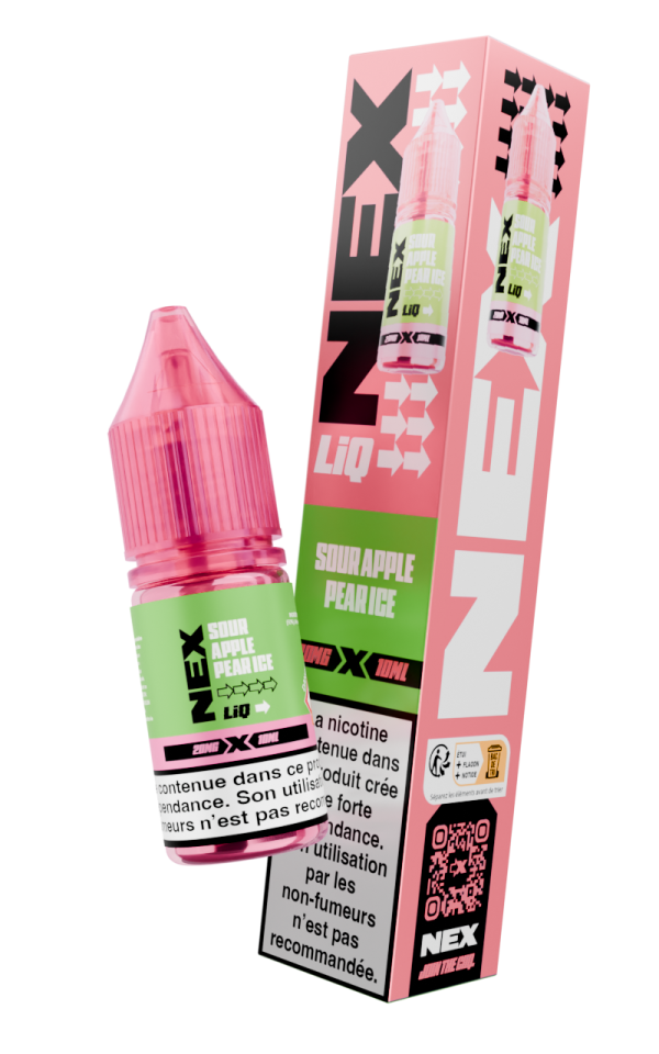 Sour Apple Pear Ice 10 ml 20 mg NEXLIQ Pod Salt