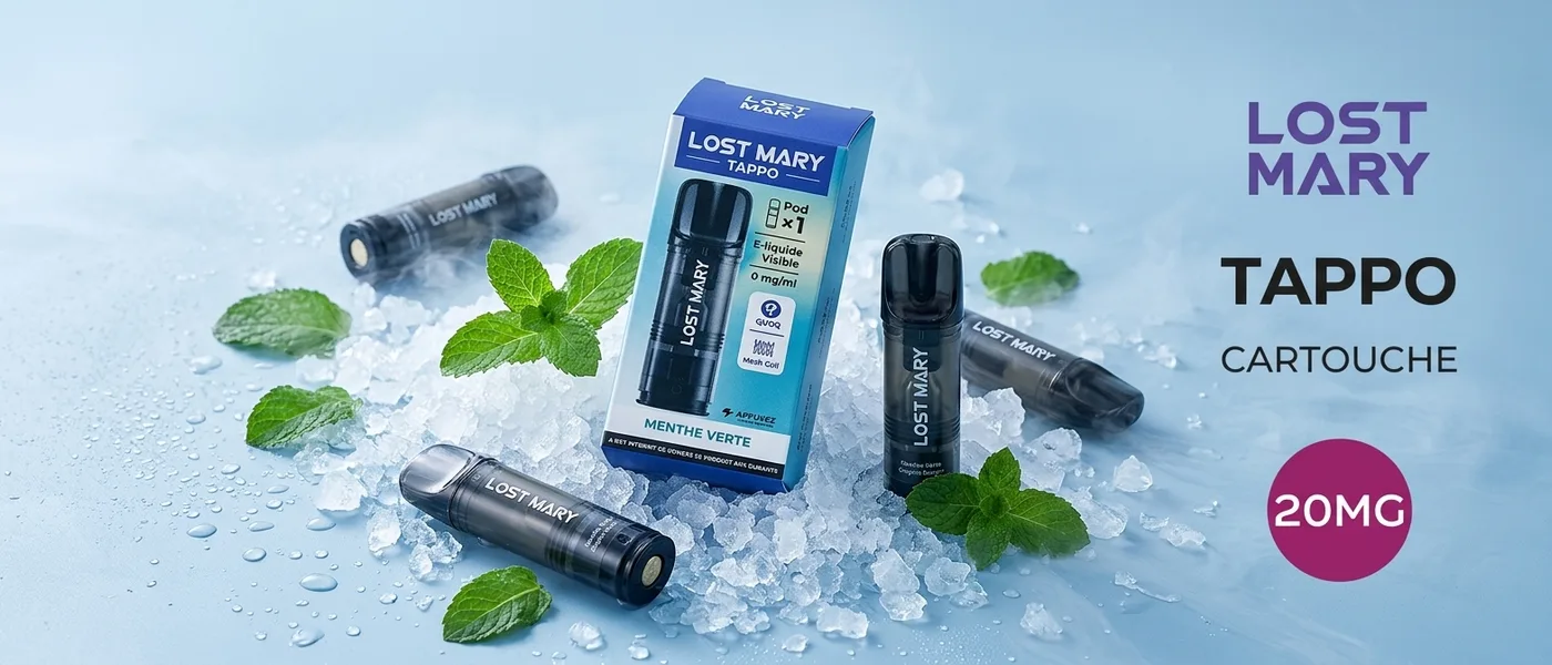 Cápsulas de Lost Mary Tappo con menta fresca y hielo