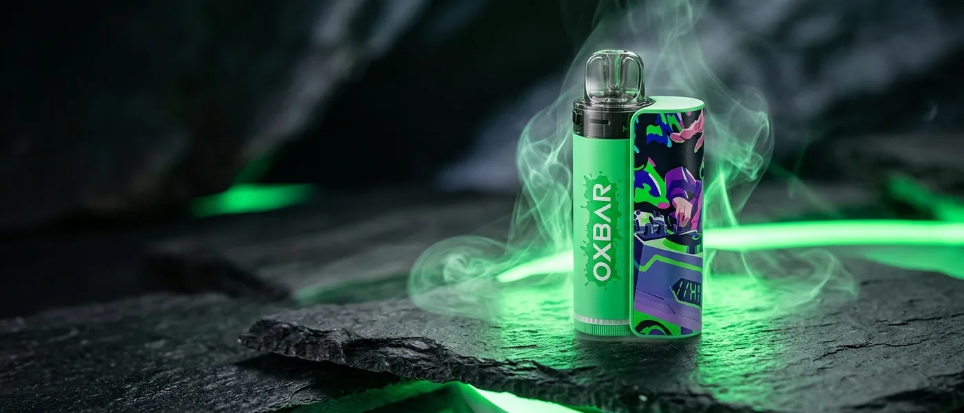 Близък план на еднократния вейп OXBAR OX35K с 35 000 вдишвания