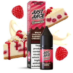 CHEESECAKE DE CHOCOLATE BRANCO E FRAMBOESA 10 ML 20 MG SOBREMESAS JUST JUICE