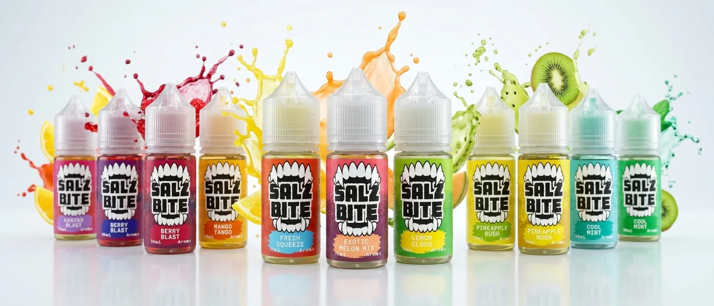 Šareni asortiman bočica aroma koncentrata SALZ BITE