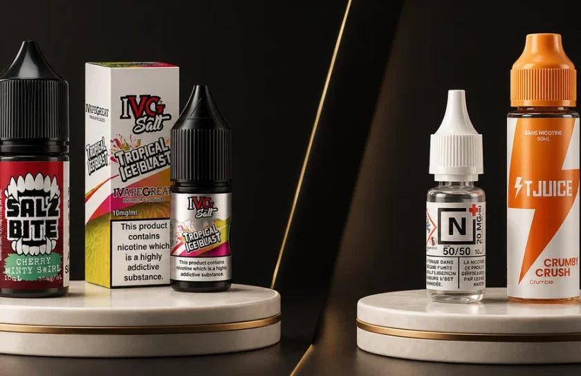 Salz Bite and IVG nicotine salt bottles compared with classic nicotine and shortfill products