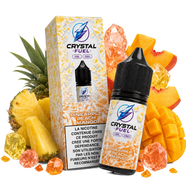 Piña, melocotón y mango, 20 mg, 10 ml, Crystal Fuel