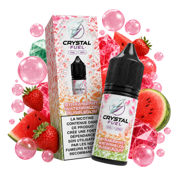 Jahoda, melón, žuvačka 20 mg, 10 ml, Crystal Fuel