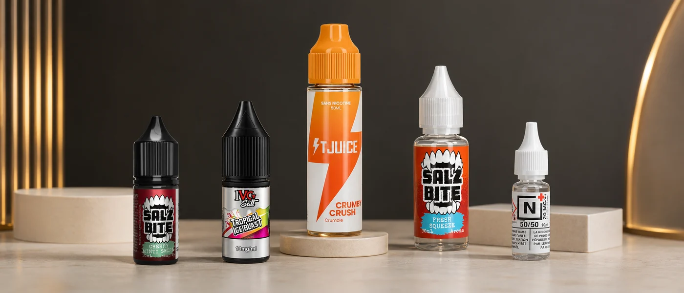 Salz Bite-, IVG-, TJuice- ja N+-pullot, joissa on e-nestettä, aromia, shortfill-tuotteita ja nikotiinilisäyksiä