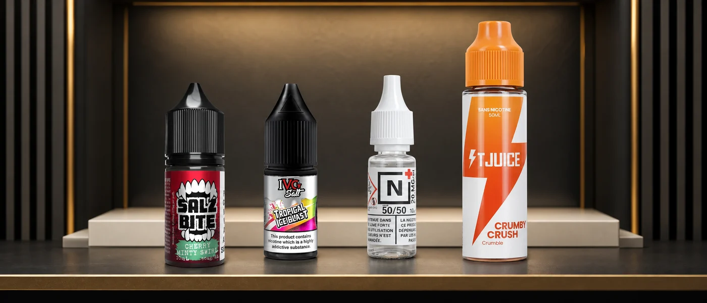 Salz Bite- ja IVG-suolapullot, N+-nikotiinilisä ja nikotiiniton TJuice-shortfill